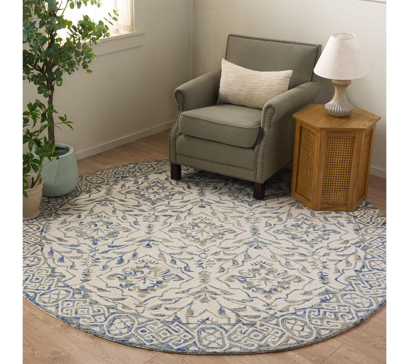 Dip Dye Fleur 8' x 8' Round Wool Rug by Valerie — View 2