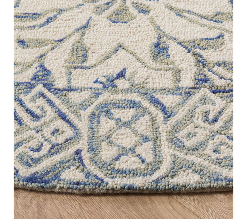 Dip Dye Fleur 8' x 8' Round Wool Rug by Valerie — View 3