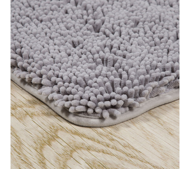 Lavish Home 2 PC High-Pile Chenille Memory FoamBathroom Rug — View 8