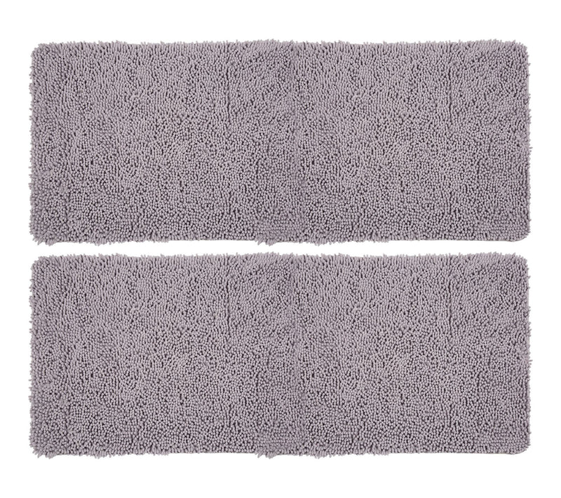 Lavish Home 2 PC High-Pile Chenille Memory FoamBathroom Rug — View 10