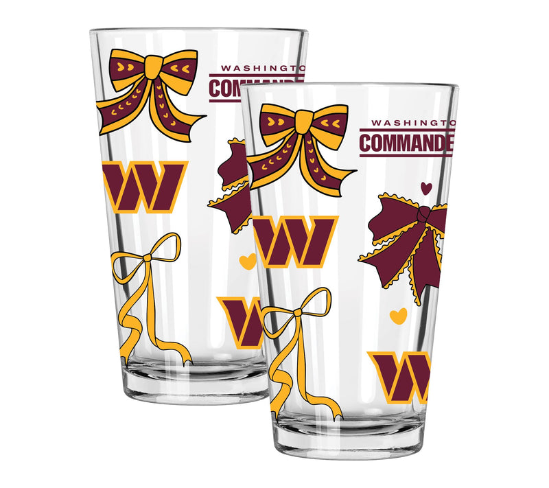 Memory Company NFL  2 pack 16oz Bow Pint Glass — View 2