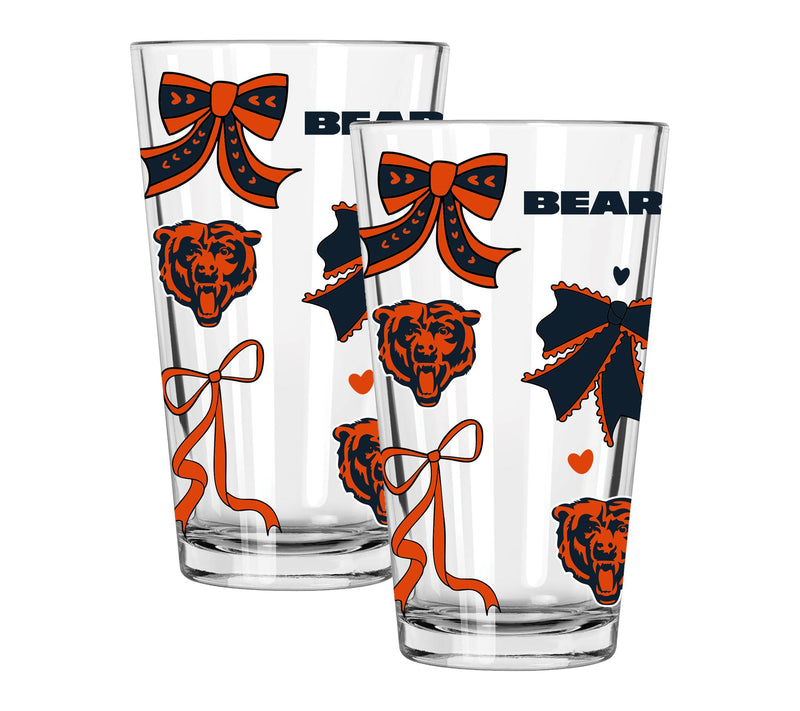 Memory Company NFL  2 pack 16oz Bow Pint Glass — View 3