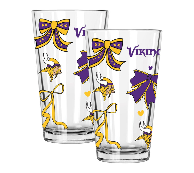 Memory Company NFL  2 pack 16oz Bow Pint Glass — View 42