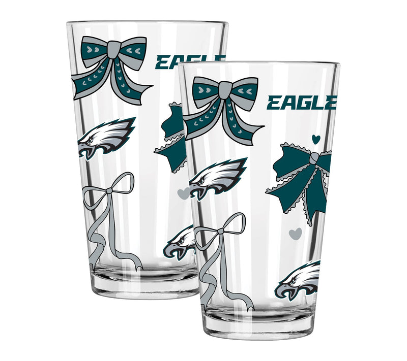 Memory Company NFL  2 pack 16oz Bow Pint Glass — View 45