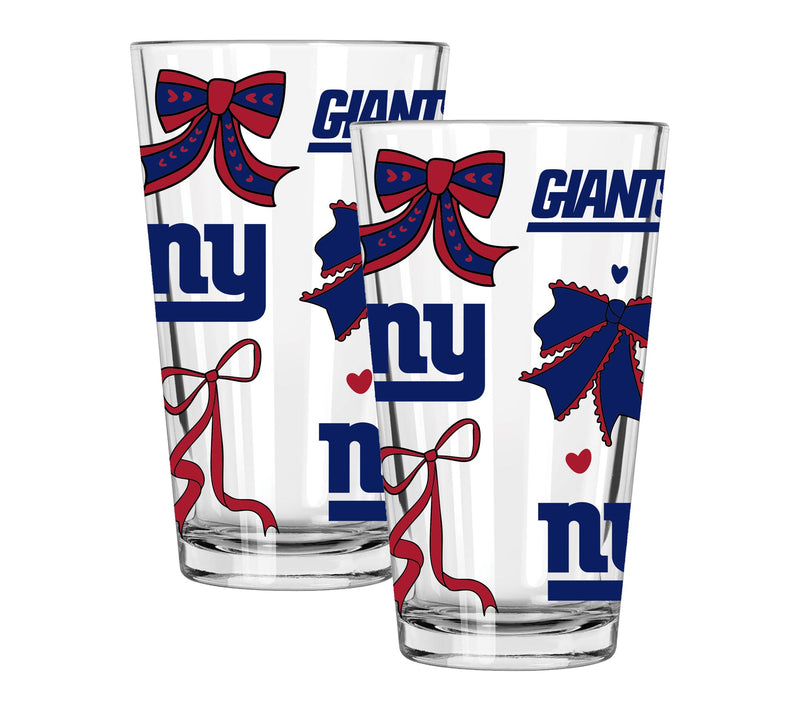 Memory Company NFL  2 pack 16oz Bow Pint Glass — View 27