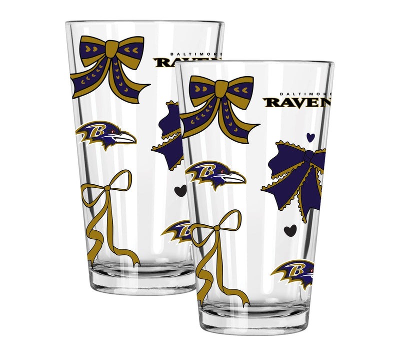 Memory Company NFL  2 pack 16oz Bow Pint Glass — View 31
