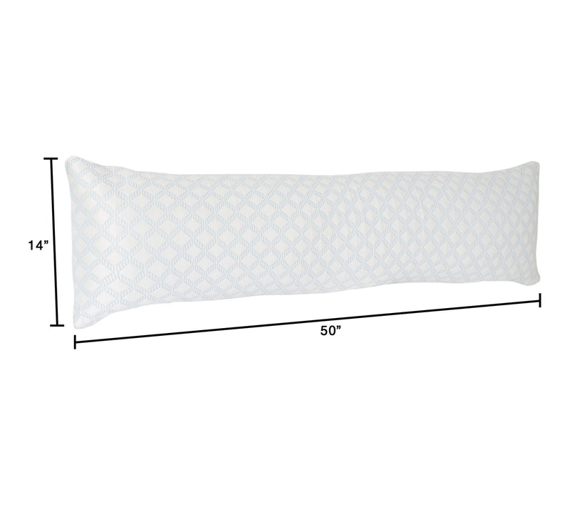 Lavish Home Memory Foam Body Pillow with Stay Cool Cover — View 6