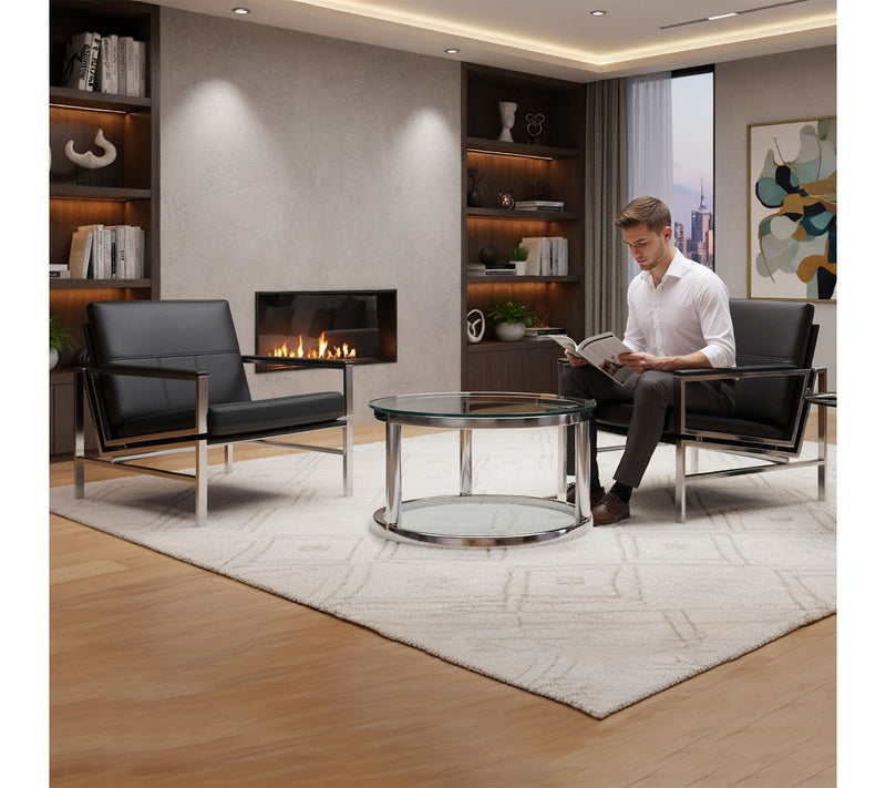 Studio Designs Home Atlas Signature Genuine Leather Chair — View 8