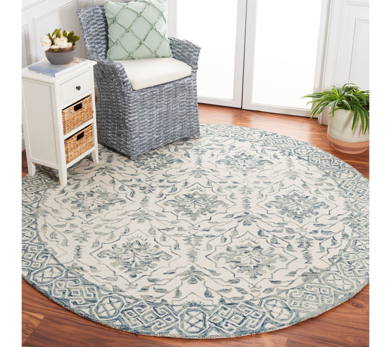 Dip Dye Fleur 7' x 7' Round Wool Rug by Valerie — View 2