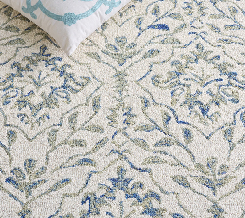 Dip Dye Fleur 5' x 5' Square Wool Rug by Valerie — View 5