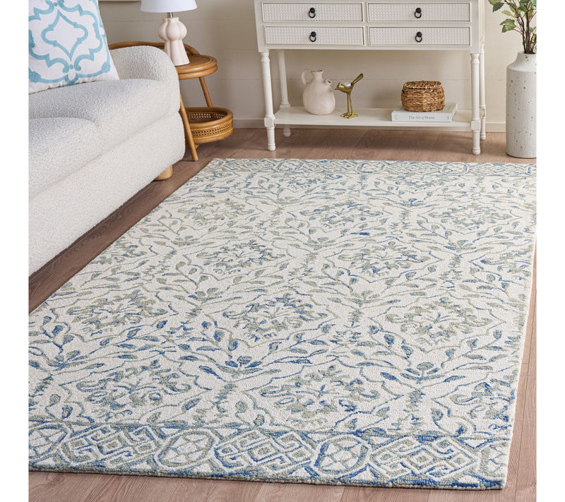 Dip Dye Fleur 5' x 5' Square Wool Rug by Valerie — View 2