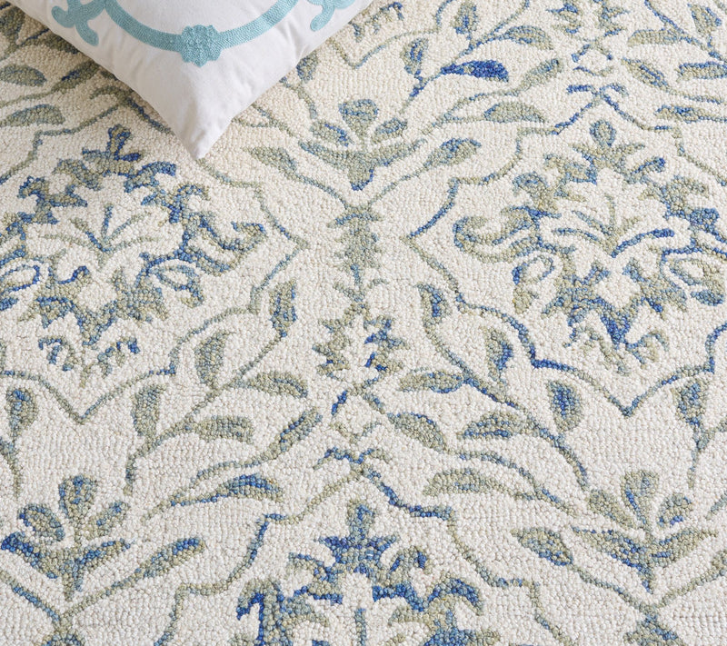 Dip Dye Fleur 5' x 5' Round Wool Rug by Valerie — View 5