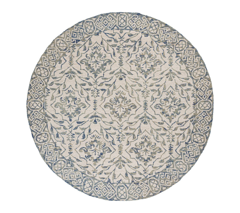 Dip Dye Fleur 5' x 5' Round Wool Rug by Valerie — Main view