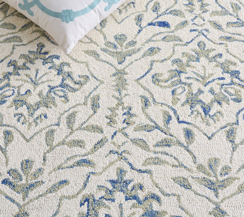 Dip Dye Fleur 3' x 3' Square Wool Rug by Valerie — View 5