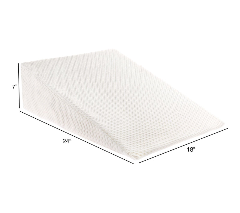 Lavish Home Wedge Pillow-Memory Foam Pillow Bamboo Fiber Cover — View 7