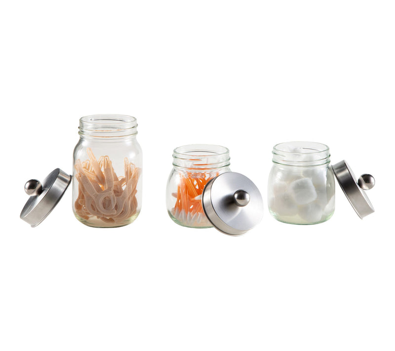 Home-Complete 5-Piece Mason Jar Bathroom Accessories Set — View 4