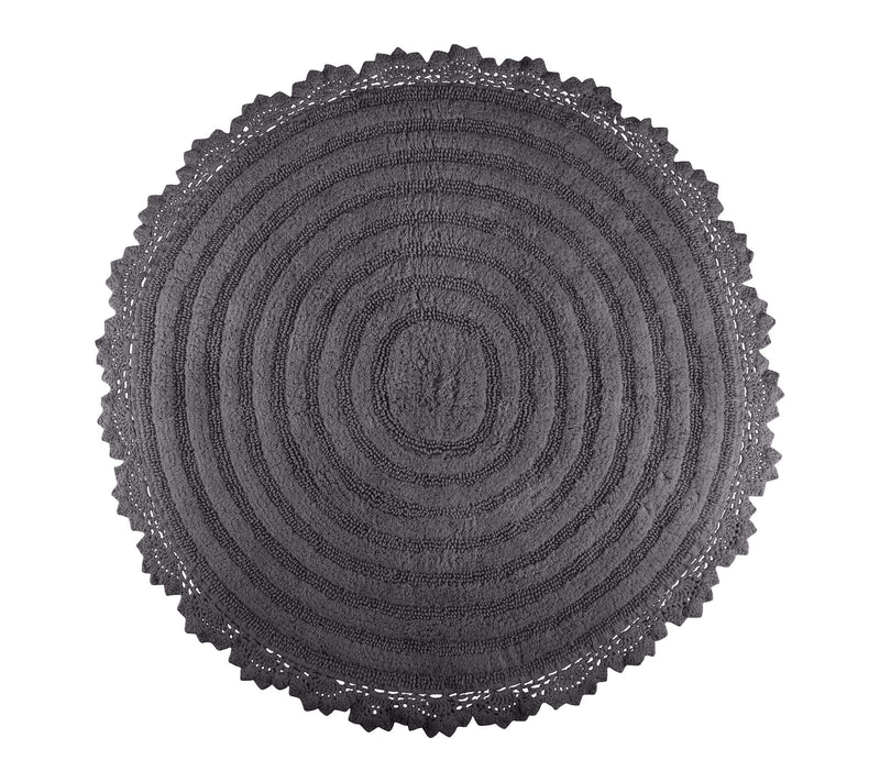 Lavish Home 2-Piece Round Woven Bath Mat Set for Boho Decor — Main view