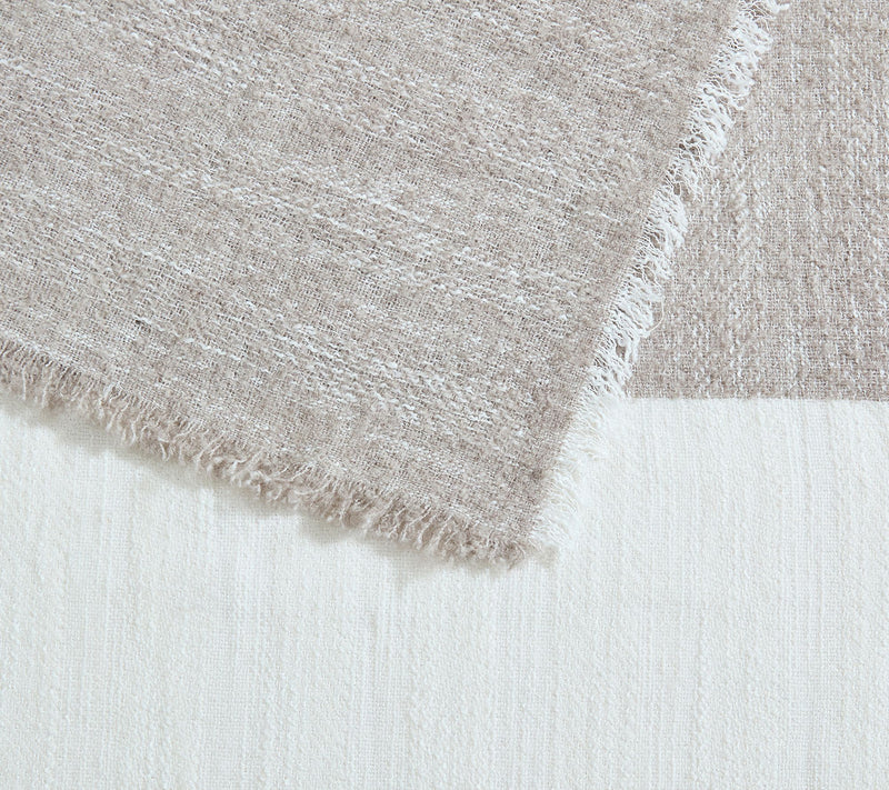Palm Aire Ventura Beige 50" x 70" Woven Throw Blanket — View 4