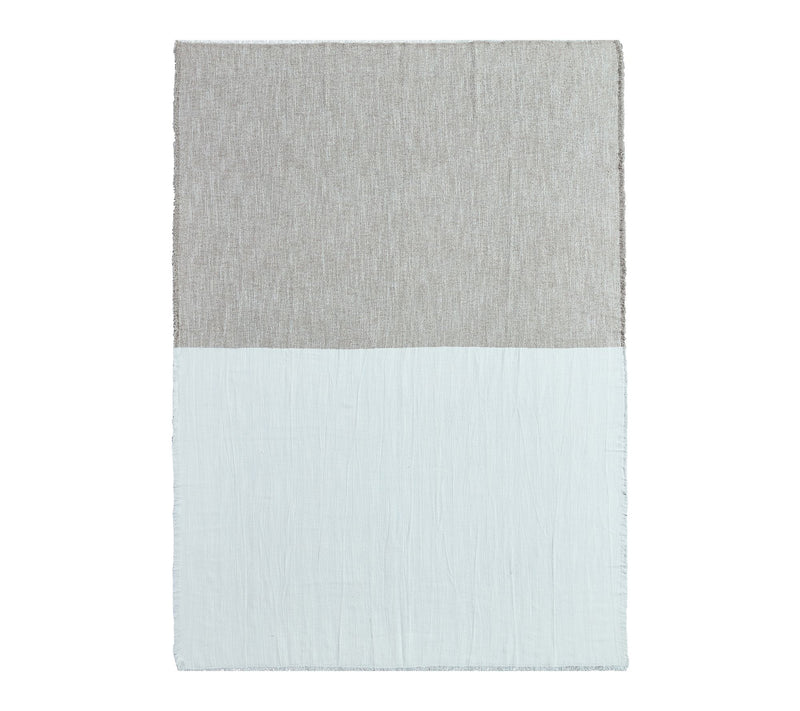 Palm Aire Ventura Beige 50" x 70" Woven Throw Blanket — View 3