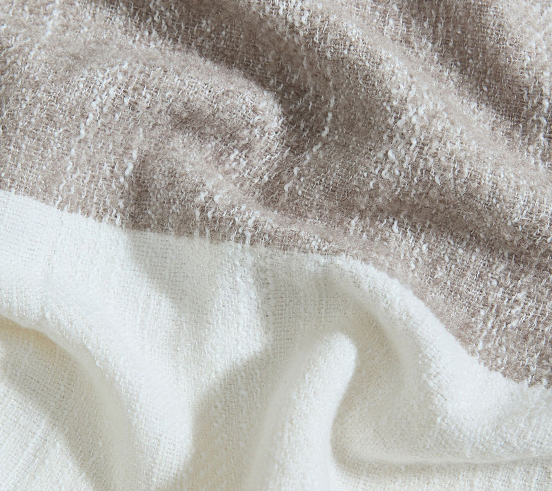 Palm Aire Ventura Beige 50" x 70" Woven Throw Blanket — View 5