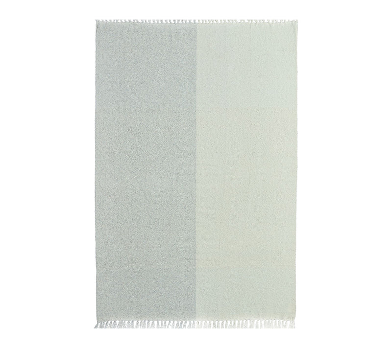 Palm Aire Kiawah Beige/White 50" x 70" Woven Throw Blanket — View 3