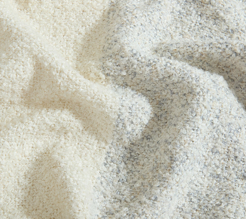 Palm Aire Kiawah Beige/White 50" x 70" Woven Throw Blanket — View 5
