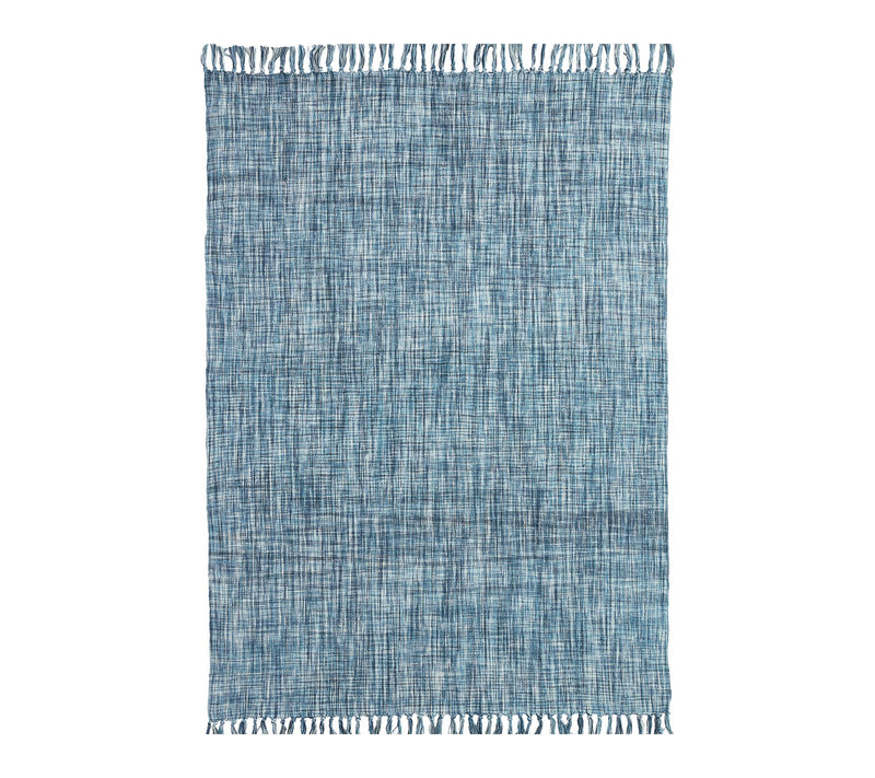 Palm Aire Margate Blue 50" x 70" Cotton Throw Blanket — View 3
