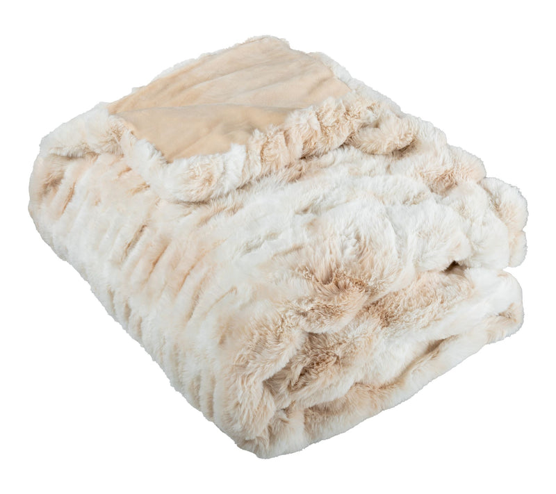 Lavish Home Oversized Ruched Jacquard Faux FurBlanket — View 18