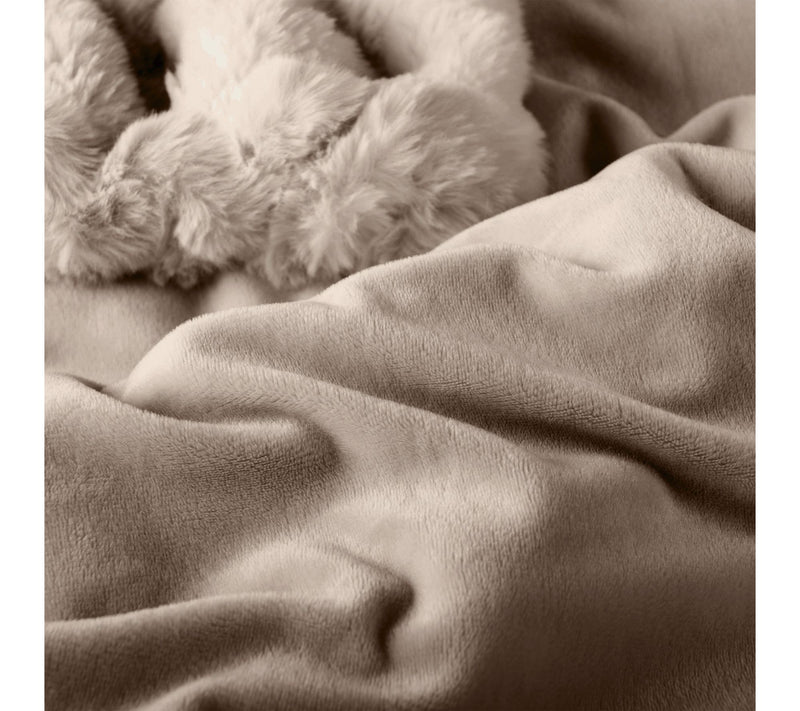 Lavish Home Oversized Ruched Jacquard Faux FurBlanket — View 7