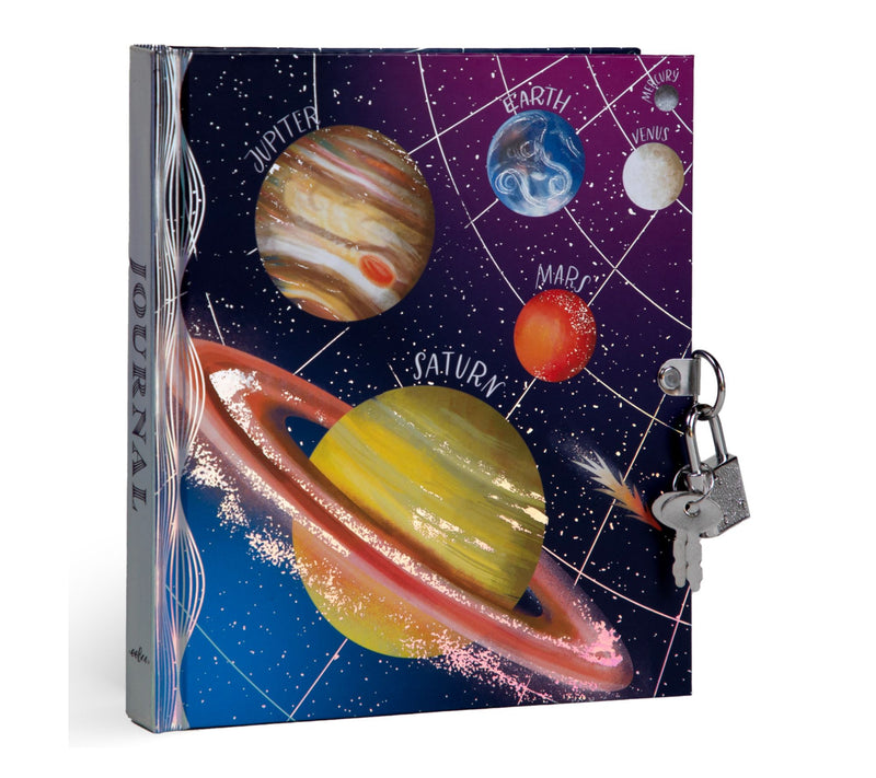 eeBoo Space Journal Foil Cover Solar System Themed Diary — Main view