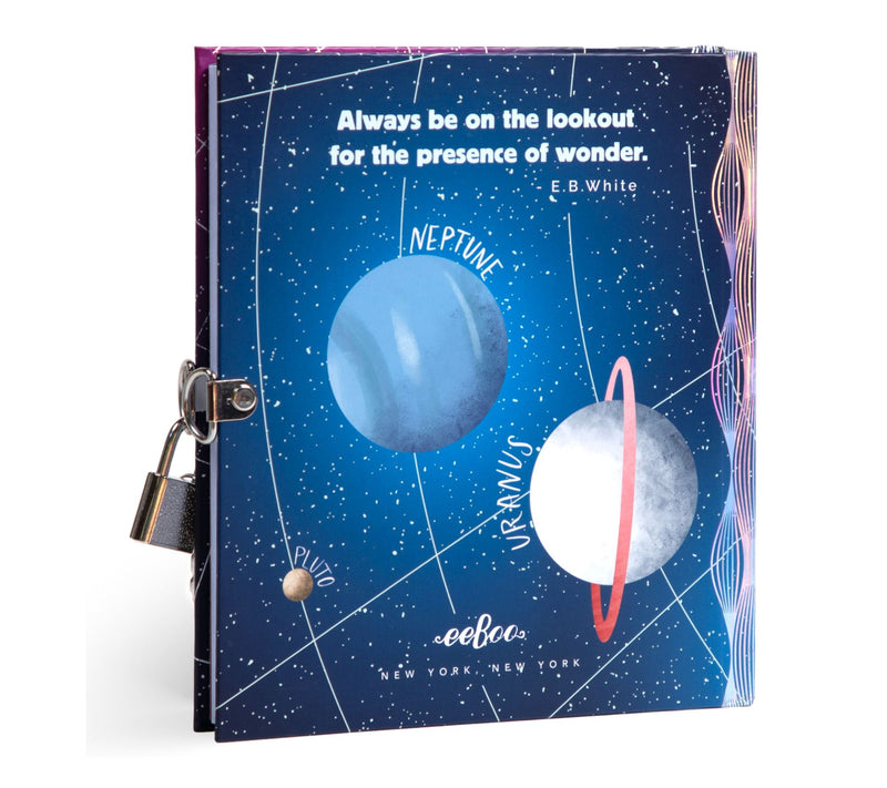 eeBoo Space Journal Foil Cover Solar System Themed Diary — View 2