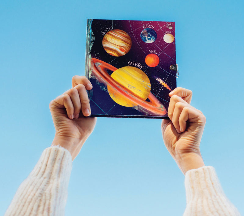 eeBoo Space Journal Foil Cover Solar System Themed Diary — View 4