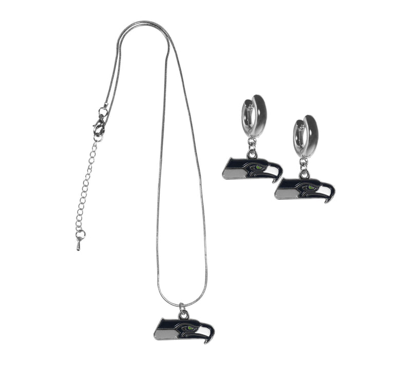 Siskiyou Sports NFL Huggie Hoop Earrings and Necklace Set — View 10