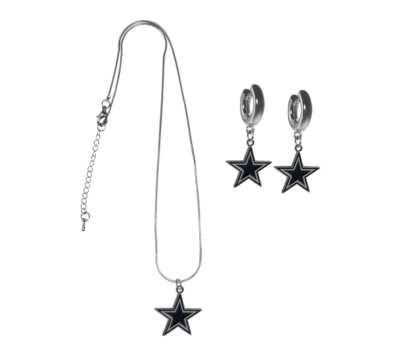 Siskiyou Sports NFL Huggie Hoop Earrings and Necklace Set — View 11
