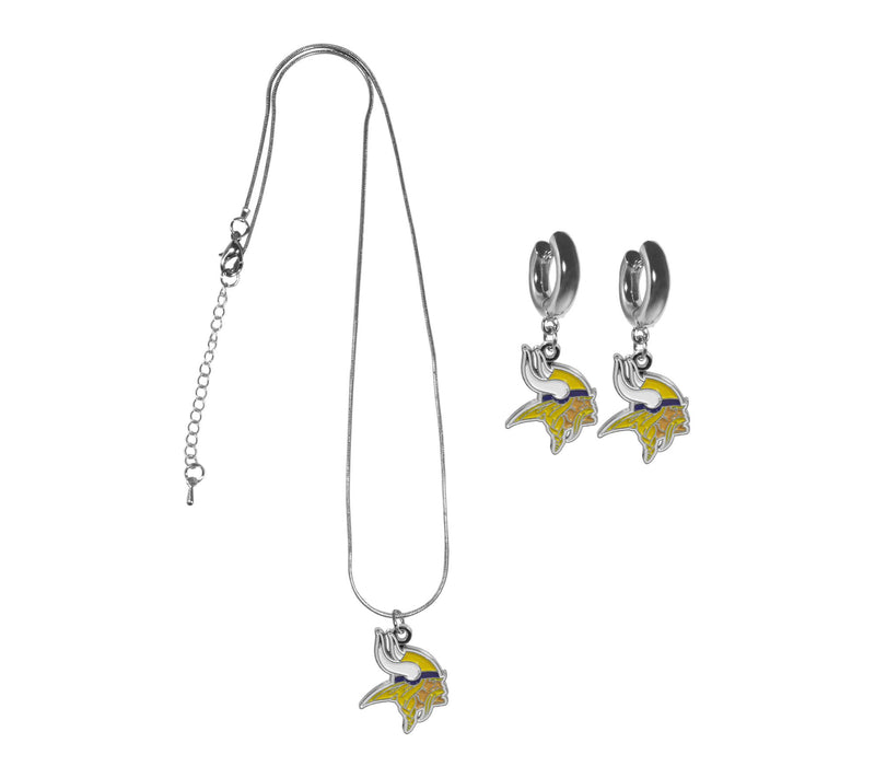 Siskiyou Sports NFL Huggie Hoop Earrings and Necklace Set — View 13