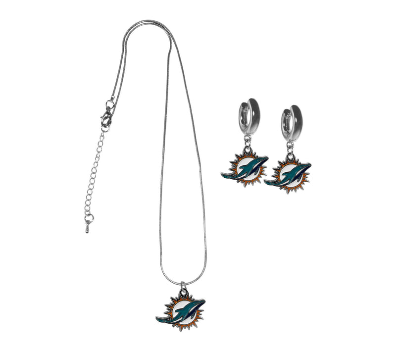 Siskiyou Sports NFL Huggie Hoop Earrings and Necklace Set — View 46