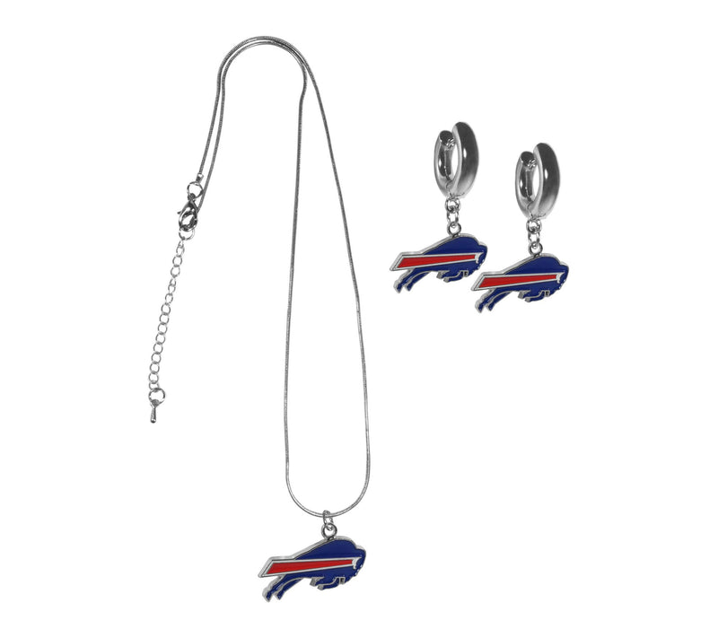 Siskiyou Sports NFL Huggie Hoop Earrings and Necklace Set — View 47