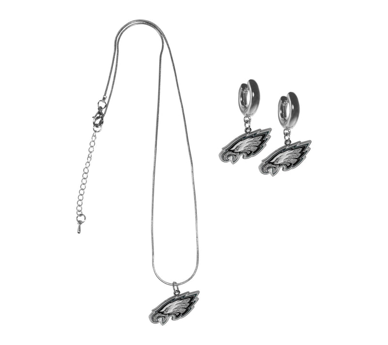 Siskiyou Sports NFL Huggie Hoop Earrings and Necklace Set — View 16