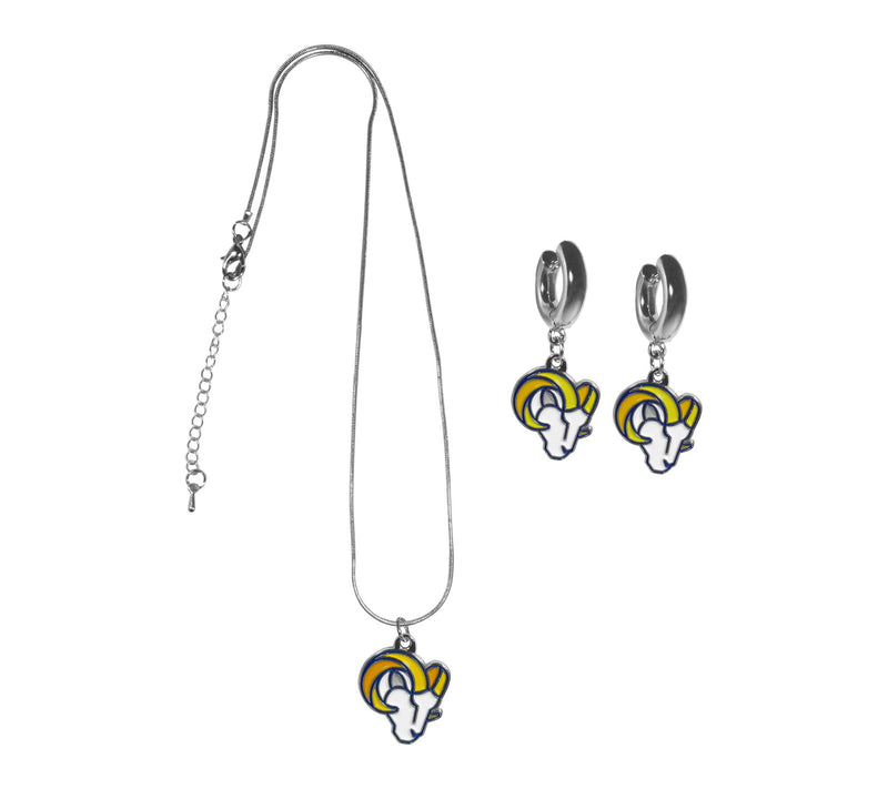 Siskiyou Sports NFL Huggie Hoop Earrings and Necklace Set — View 49
