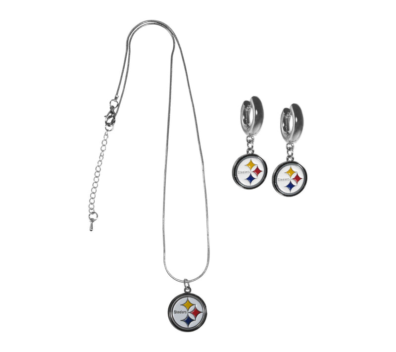 Siskiyou Sports NFL Huggie Hoop Earrings and Necklace Set — View 19