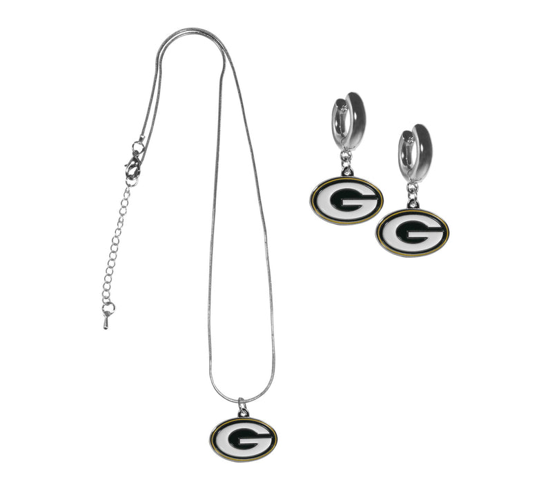 Siskiyou Sports NFL Huggie Hoop Earrings and Necklace Set — View 52