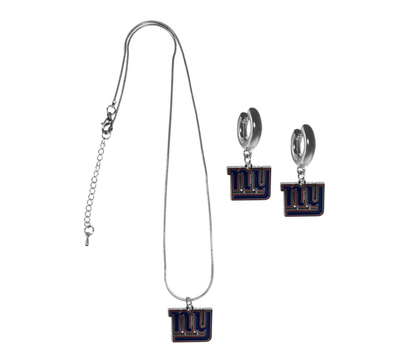 Siskiyou Sports NFL Huggie Hoop Earrings and Necklace Set — View 30