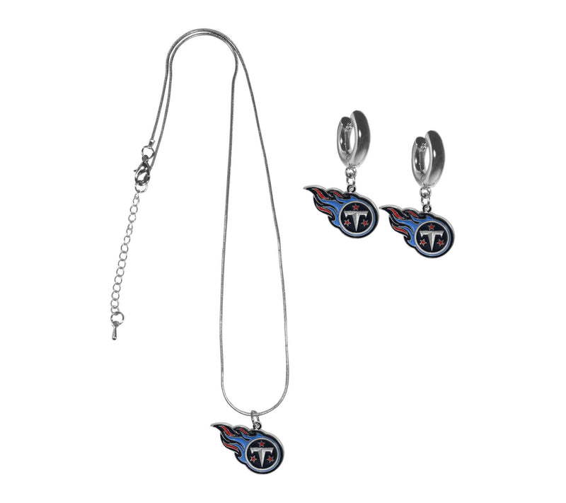 Siskiyou Sports NFL Huggie Hoop Earrings and Necklace Set — View 63