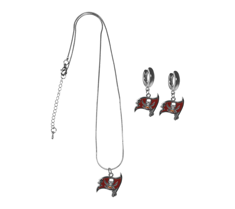 Siskiyou Sports NFL Huggie Hoop Earrings and Necklace Set — View 65