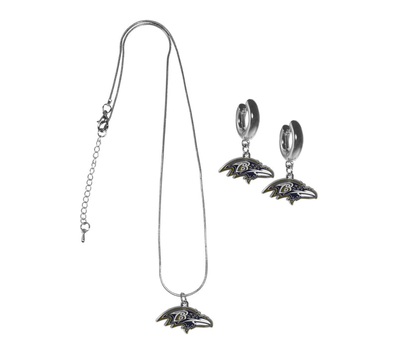 Siskiyou Sports NFL Huggie Hoop Earrings and Necklace Set — View 66