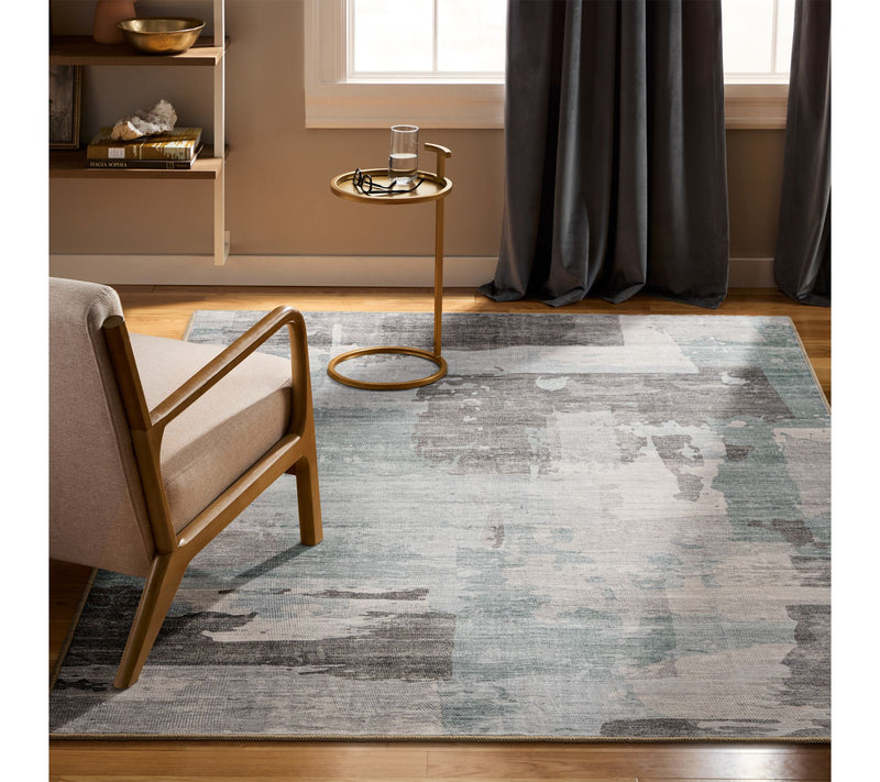 Everwash Haven Abstract Colorblock 6x9 WashableArea Rug — View 3