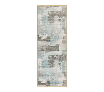 Everwash Haven Abstract Colorblock 2x7 WashableRunner Rug