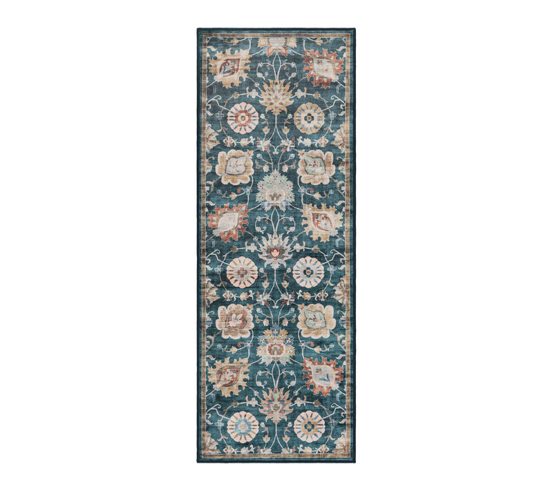 Everwash Haven Damask Floral 2x7 Washable Runner Rug — View 11