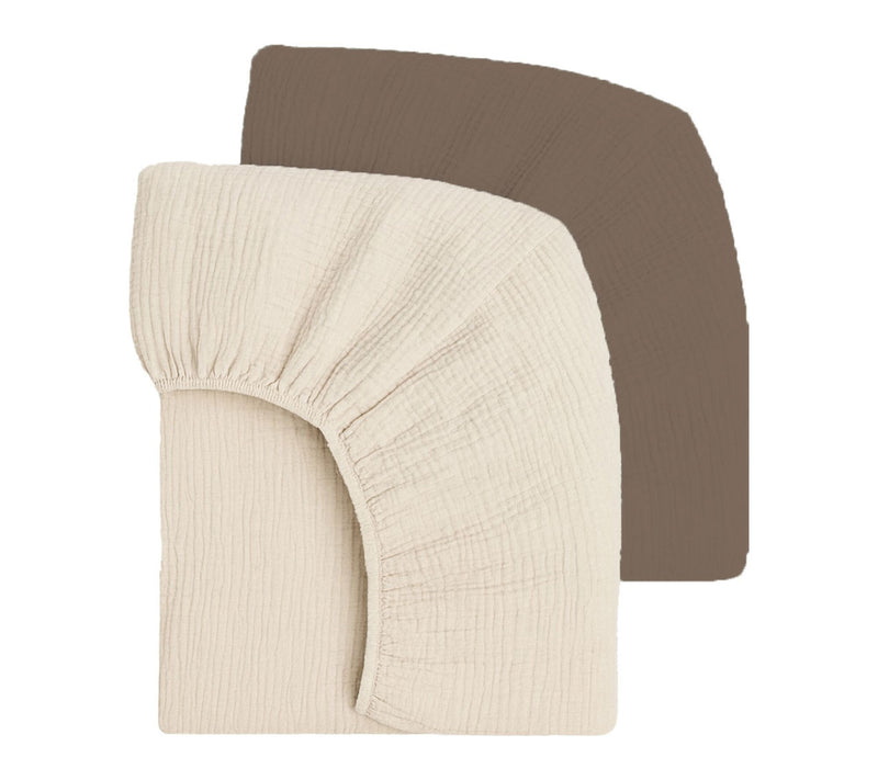 Mere & Moi 2 Pack Muslin Fitted Crib Sheets Mattress Bedding — Main view