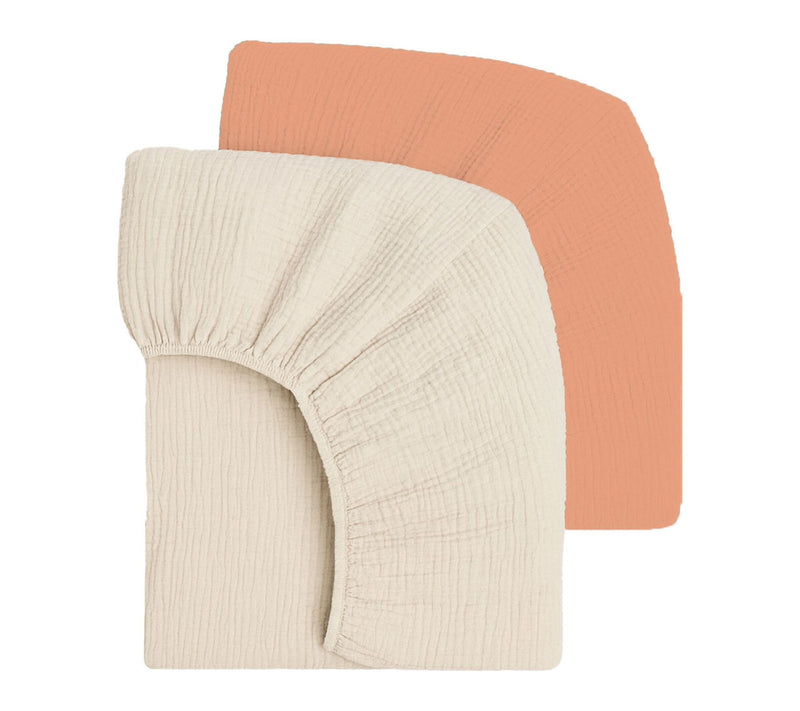Mere & Moi 2 Pack Muslin Fitted Crib Sheets Mattress Bedding — View 17